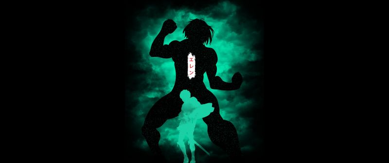 Eren Yeager, AMOLED, 5K, Attack on Titan, Shingeki no Kyojin, Black background, AOT