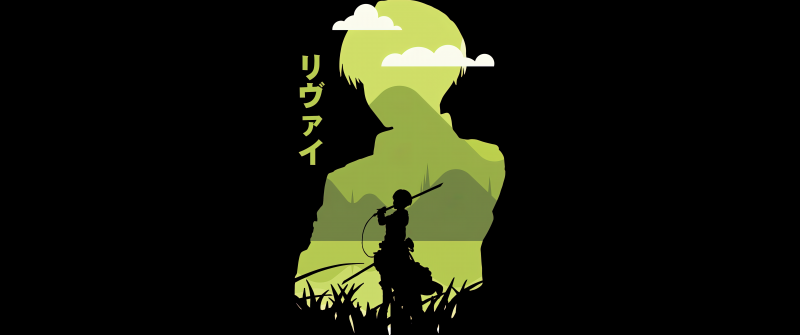 Levi Ackerman, AMOLED, Attack on Titan, Minimalist, Black background, 5K, Shingeki no Kyojin, 8K, AOT