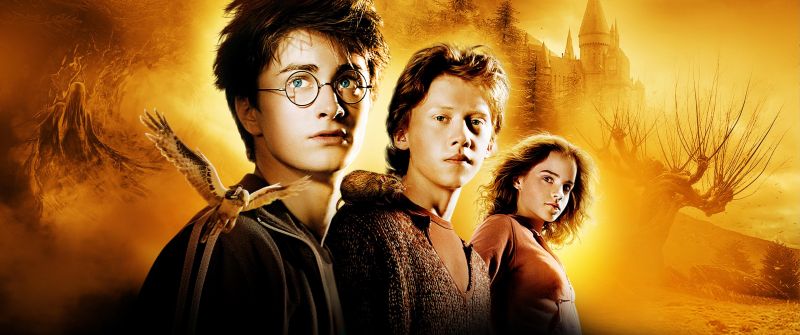 Harry Potter and the Prisoner of Azkaban, Daniel Radcliffe as Harry Potter, Emma Watson as Hermione Granger, Ron Weasley, Harry Potter