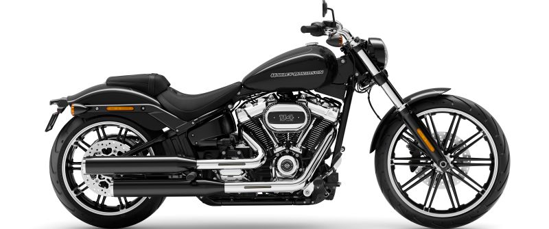 Harley-Davidson Breakout FXBR, Cruiser motorcycle, 5K, 8K, 2023, White background