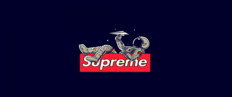 Astronaut, Supreme, Dark background, Simple