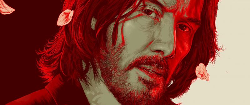 John Wick: Chapter 4, Movie poster, Keanu Reeves as John Wick, 5K, John Wick 4