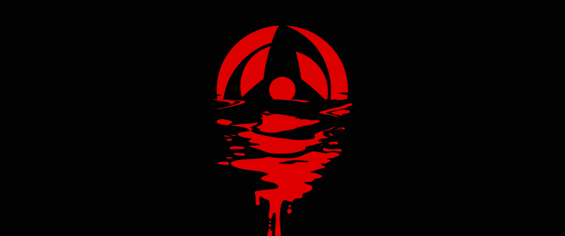 Mangekyo Sharingan, Obito Uchiha, Black background, 5K