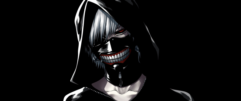 Ken Kaneki, AMOLED, Tokyo Ghoul, Black background