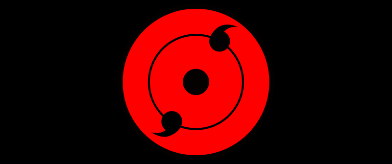 Sharingan, Black background, Naruto, 5K, 8K