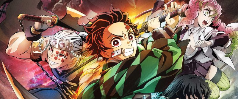 Demon Slayer: Kimetsu no Yaiba, Tengen Uzui, Tanjiro Kamado, Mitsuri Kanroji, Muichiro Tokito