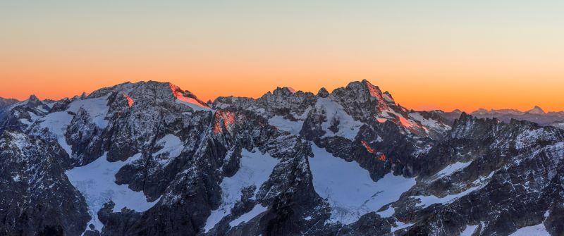 Sahale Glacier Campground, North Cascades National Park, Glacier, Sunset, Dusk, Mountains, Washington