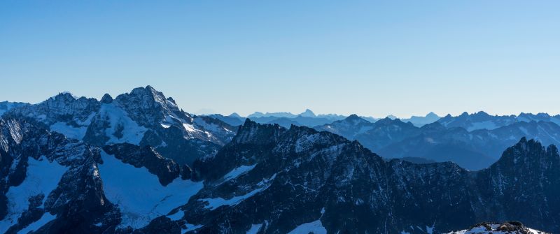 Sahale Glacier Campground, Washington, North Cascades National Park, Sunny day, Glacier, Mountains