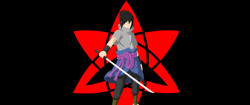 Sasuke Uchiha, Mangekyo Sharingan, Black background