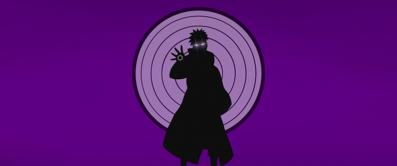 Pain, Naruto, Indigo background, Purple background, 5K, Minimalist