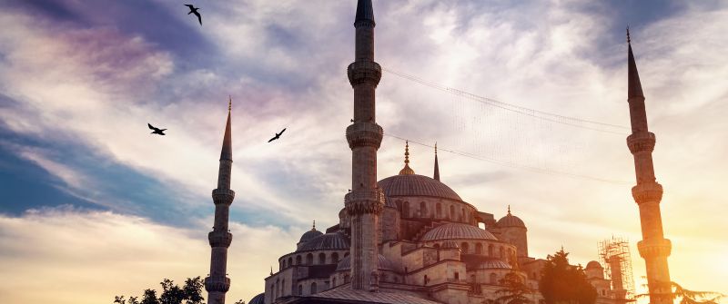 Blue Mosque, Ancient architecture, Sultan Ahmed Mosque, Istanbul, Turkey, Islamic, Arab, Spiritual