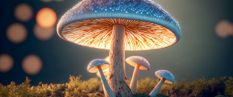 Mushroom forest, Surreal, AI art
