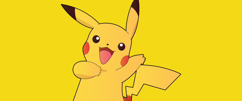 Pikachu, Cartoon, Pokemon, 5K, 8K, Yellow