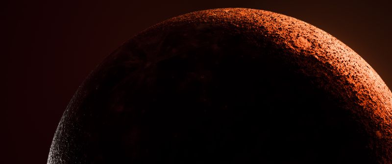 Moon, CGI, 3D Render, Brown background, SpaceX, Dark background, 5K, Brown aesthetic