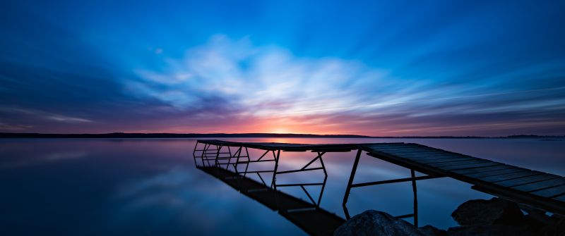 Sunrise, Long exposure, Morning, Sweden, 5K
