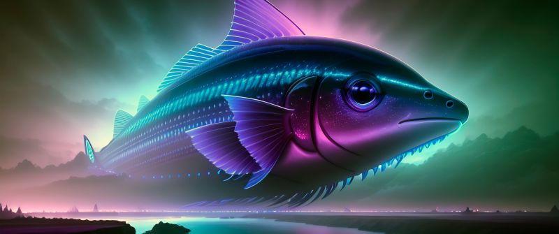 Fish, Surreal, Colorful, AI art