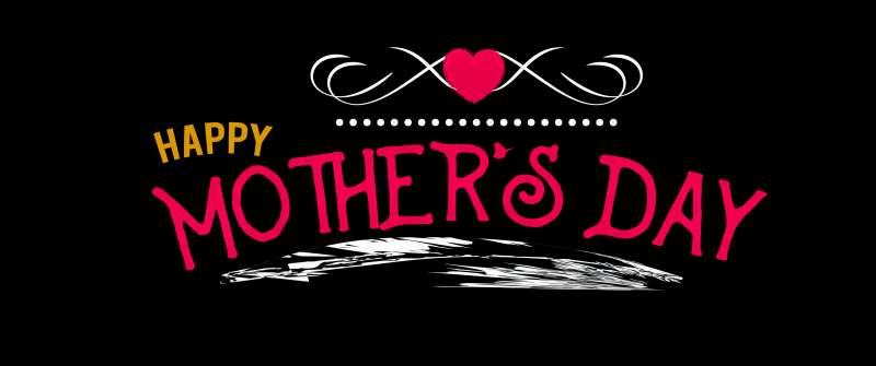 Happy Mother's Day, AMOLED, Black background