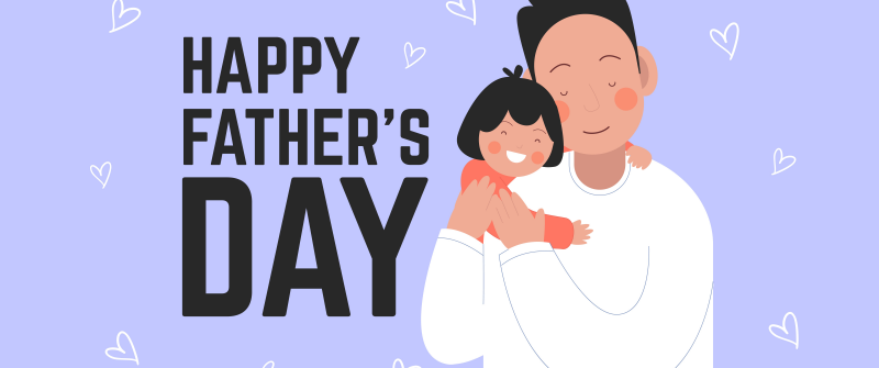 Happy Fathers Day, 8K, Dad - Daughter, Father, Child, 5K, Illustration