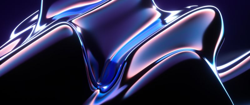 Abstract background, Liquid, Blue abstract, 5K