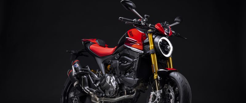 Ducati Monster SP, Sports bikes, 2023, Dark background