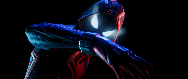 Spider-Man: Miles Morales, Black background, Spiderman