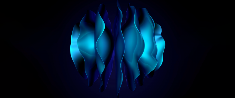Blue abstract, Huawei Mate X3, Stock, Dark background, Dark aesthetic, 5K