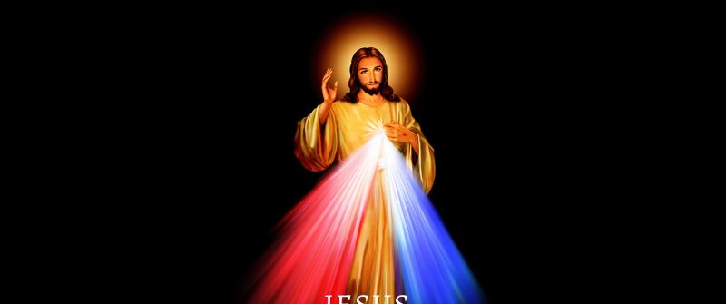 Jesus, I Trust In You, 8K, Divine, Jesus quotes, Jesus Christ, Black background