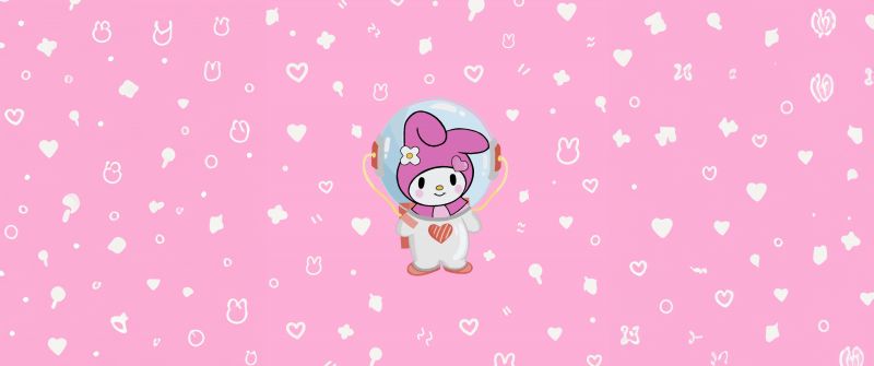 My Melody, 5K, Pink background, Sanrio