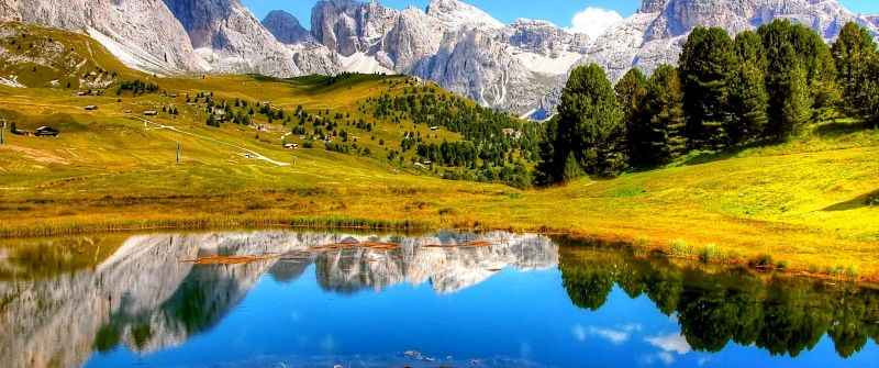 Mountains, Lake, Sunny day, Summer, Landscape, Scenic, Reflection, Scenery, Daylight