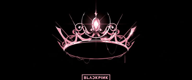 Blackpink, The Album, K-pop, Crown, Minimalist, Black background, AMOLED, 5K, 8K, 10K