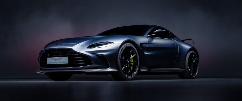 Aston Martin Vantage, Exotic car, British, 5K, Dark background