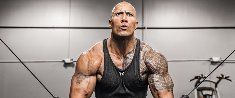 Dwayne Johnson, Weightlifting, Workout, Gym, 5K, 8K