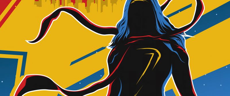 Kamala Khan, Ms. Marvel, Marvel Superheroes, 5K, Illustration