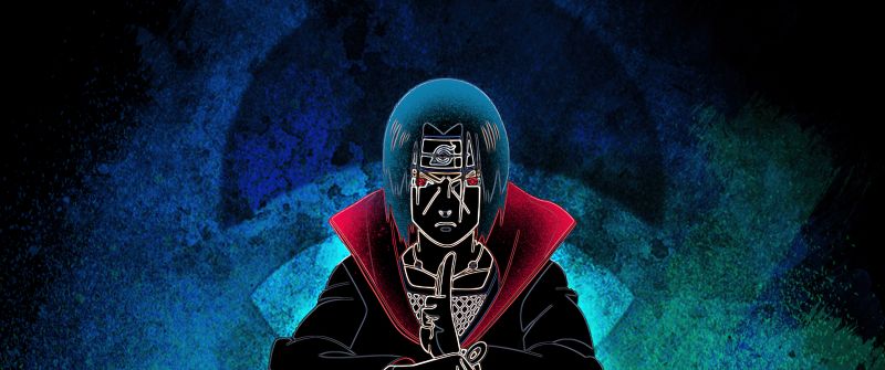 Itachi Uchiha, Artwork, Naruto, Digital Art, 5K