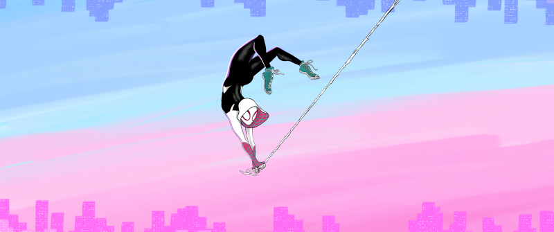 Spider-Gwen, 8K, Cartoon, Marvel Superheroes, 5K