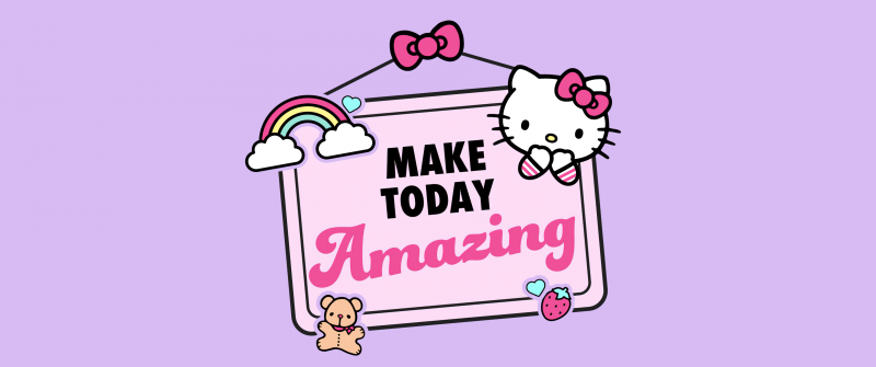 Make today Amazing, Hello kitty quotes, Purple aesthetic, Sanrio