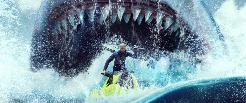 Jason Statham, Meg 2: The Trench, 5K, 2023 Movies