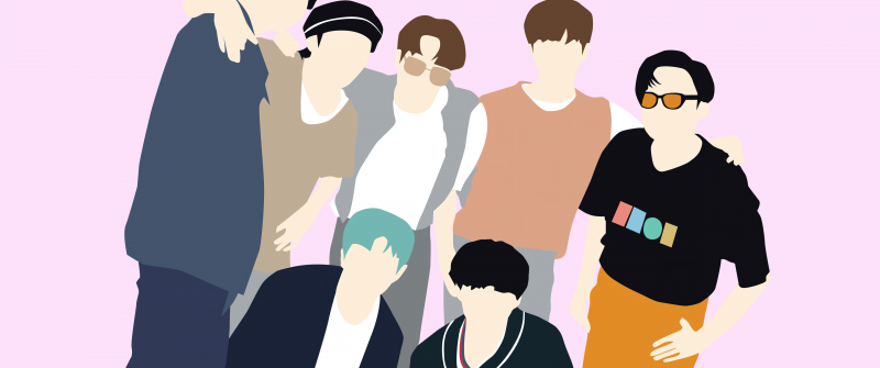 BTS, K-pop, 5K, Minimalist, Faceless, Simple