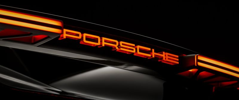 Porsche Mission X, Rear View, Illuminated, Logo