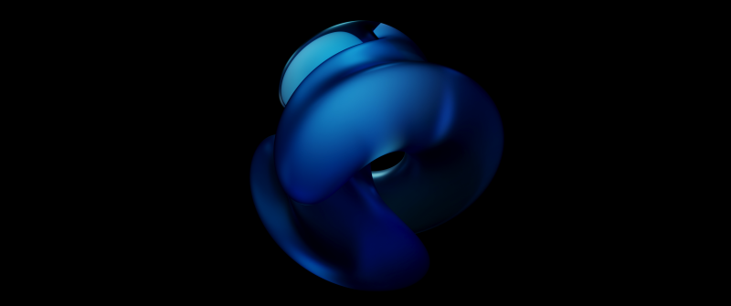 HarmonyOS, AMOLED, 3D Render, Blue abstract, 5K, Stock