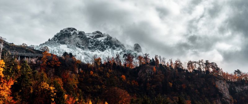 Alps, Autumn, Alps mountains, Forest, Wilderness, Landscape, Switzerland, 5K