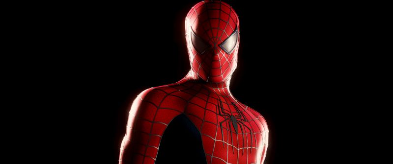 Spider-Man, AMOLED, 5K, Black background, Spiderman