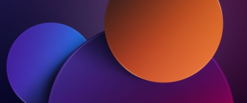 Colorful, Circles, Gradient background, 5K