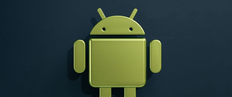 3D, Android robot, Metallic, 8K, 5K, Logo