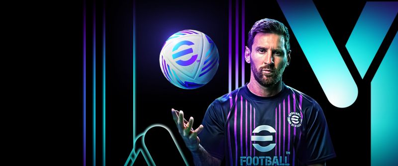Lionel Messi, eFootball 2024, Video Game, Neon, Futbol