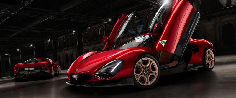 Alfa Romeo 33 Stradale, 2024, Sports car, 5K, 8K
