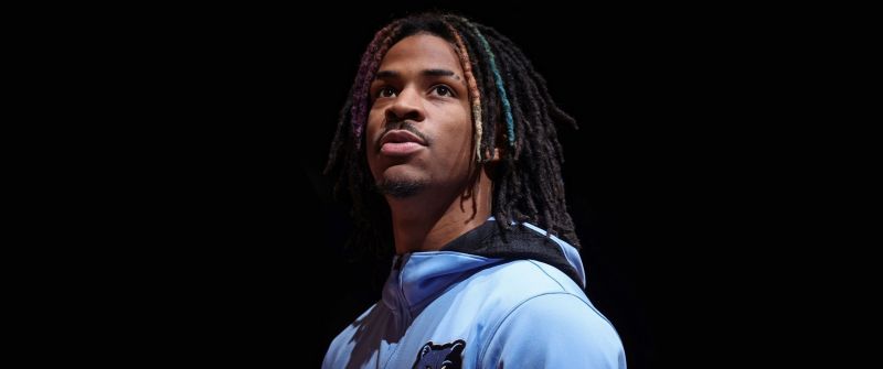 Ja Morant, Portrait, Memphis Grizzlies, Basketball player, Black background