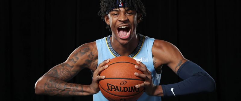 Ja Morant, 5K, American basketball player, Dark background, Memphis Grizzlies