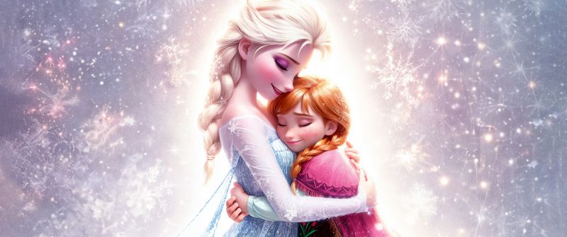 Elsa, Anna, Frozen, Together, Surreal