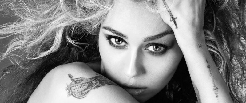Miley Cyrus, Monochrome, Vogue, Photoshoot, 2023, Black and White
